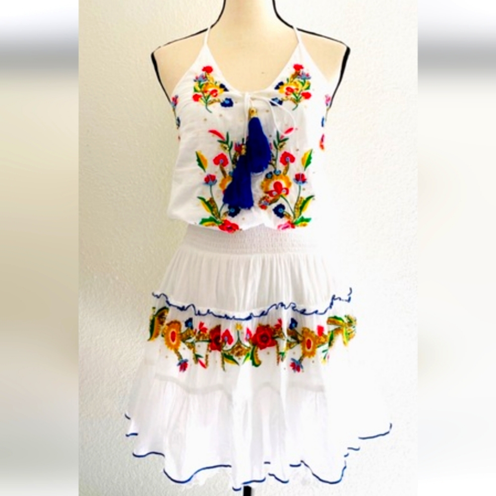 Beaded halter dress, size L